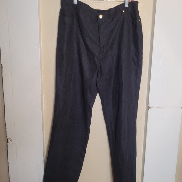 Drapers And Damons Pants Suede Soft Bottom Black Womens Size 18 - Picture 2 of 10